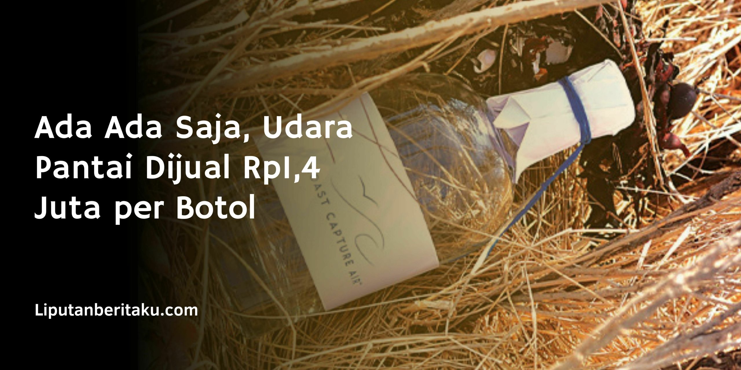 Ada Ada Saja, Udara Pantai Dijual Rp1,4 Juta per Botol