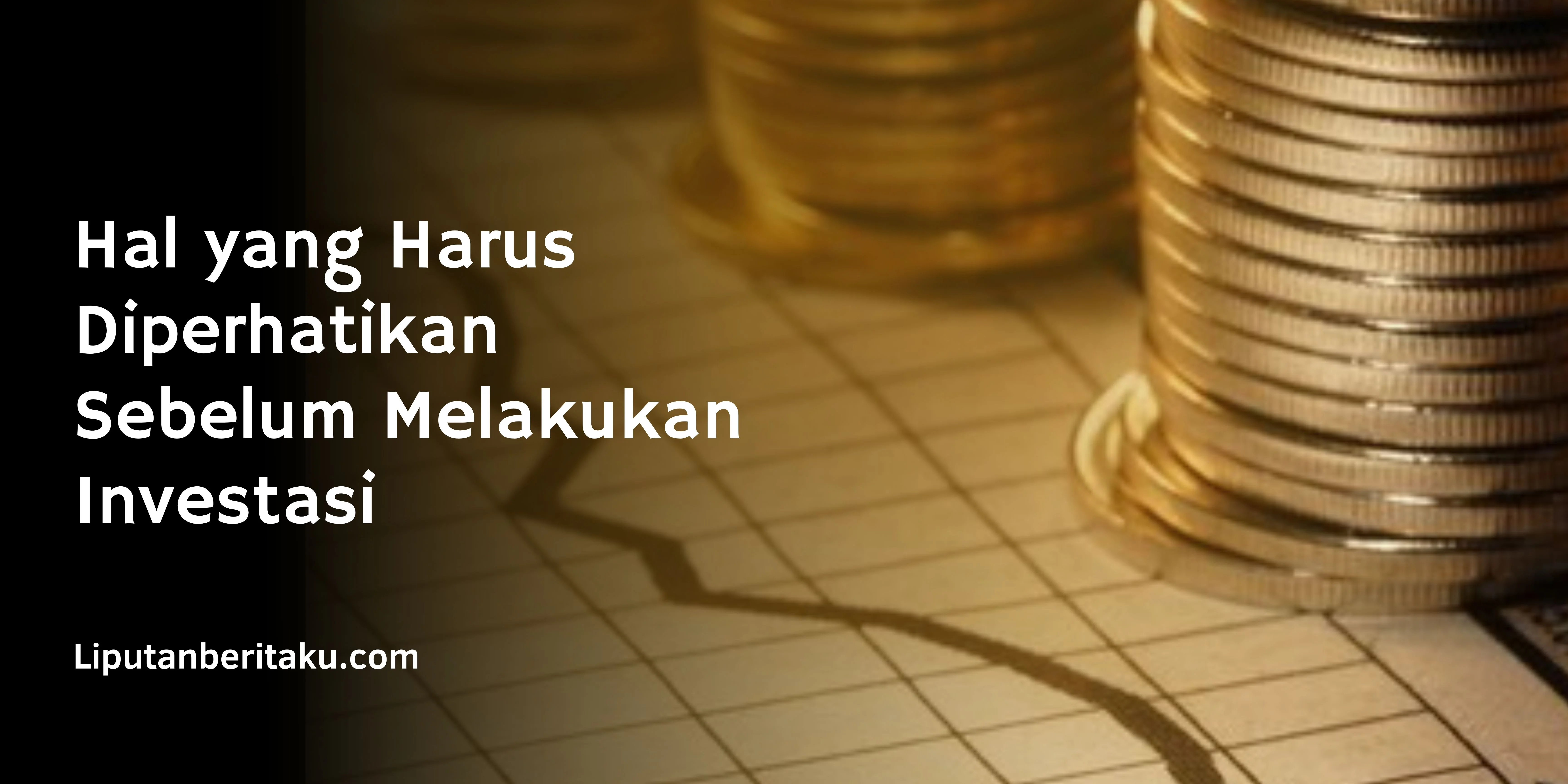 Hal yang Harus Diperhatikan Sebelum Melakukan Investasi