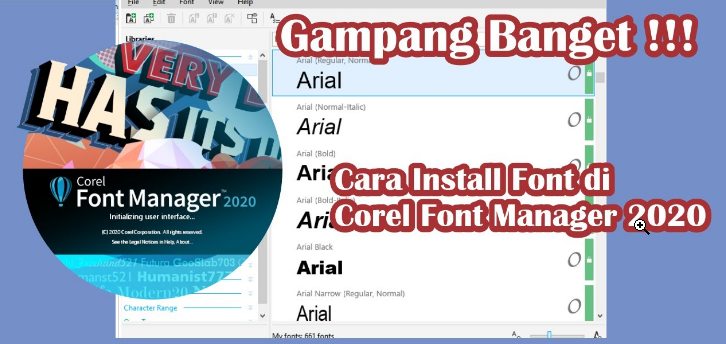 Spesifikasi Corel Draw 2020 & Spek Minimumnya 5 Corel Font Manager 2020