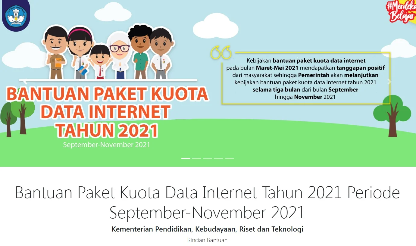 Syarat Dapat Kuota Data Dari Kemendikbud 2021