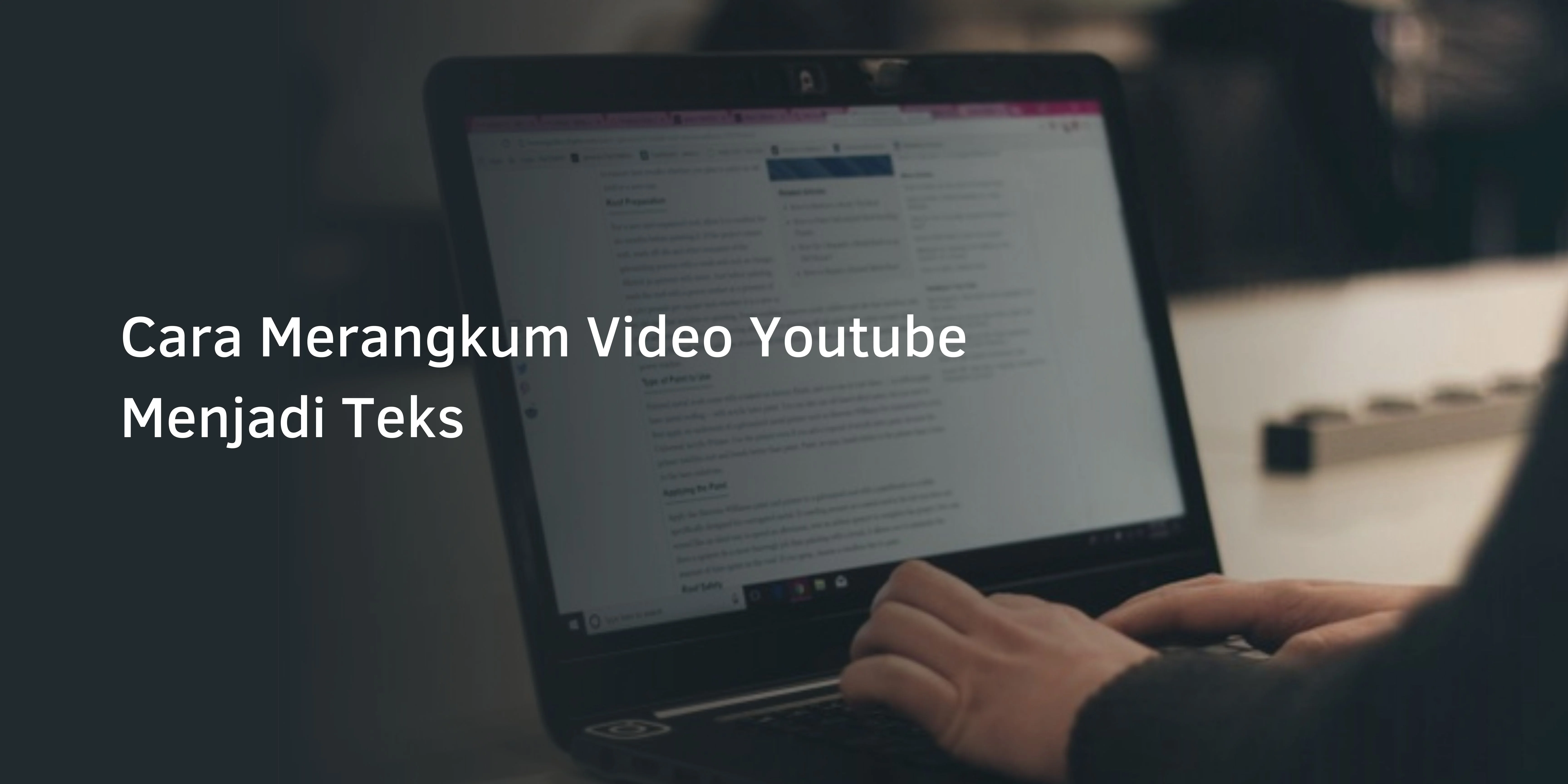 Cara Mengubah Video Youtube Menjadi Teks