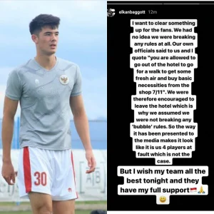 unggahan instastory elkan baggot