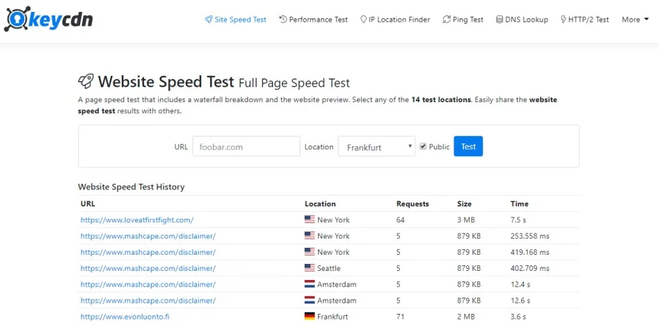 8 Tool Gratis untuk Cek Kecepatan Website 4 website tester