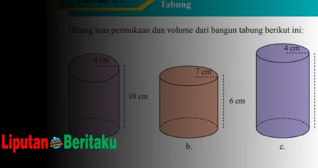 Luas Permukaan dan Volume Dari Bangun Tabung
