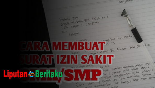 Contoh Surat Izin Sakit Sekolah