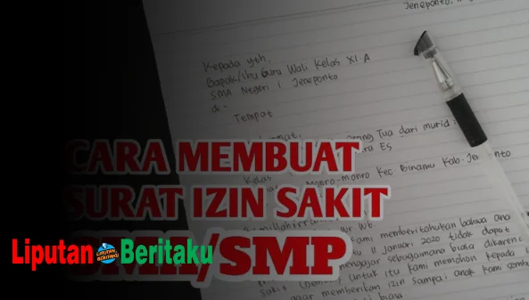 Contoh Surat Izin Sakit Sekolah