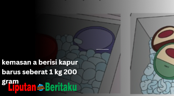 Kemasan A Berisi Kapur Barus Seberat 1 kg 200 gram
