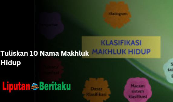 Tuliskan 10 Nama Makhluk Hidup