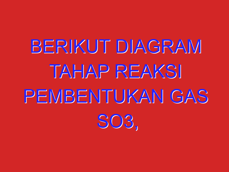berikut diagram tahap reaksi pembentukan gas SO3, berdasarkan diagram tersebut ▲H2 adalah