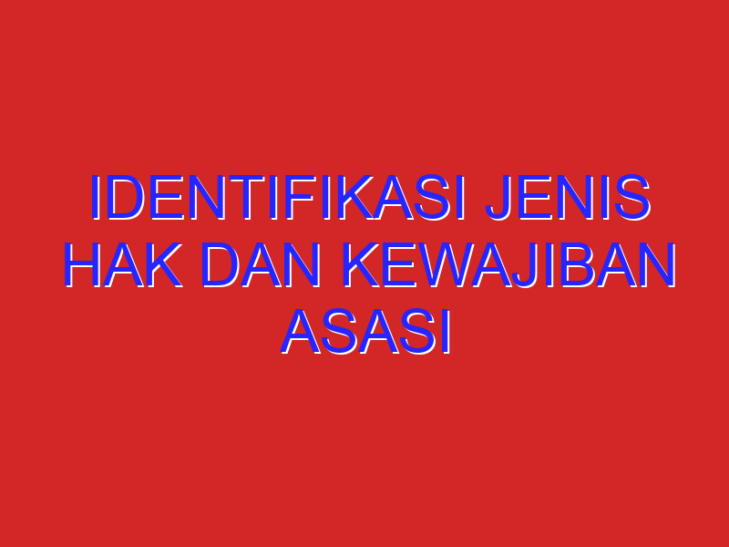 Identifikasi jenis hak dan kewajiban asasi manusia yang terkait dengan setiap sila pancasila
